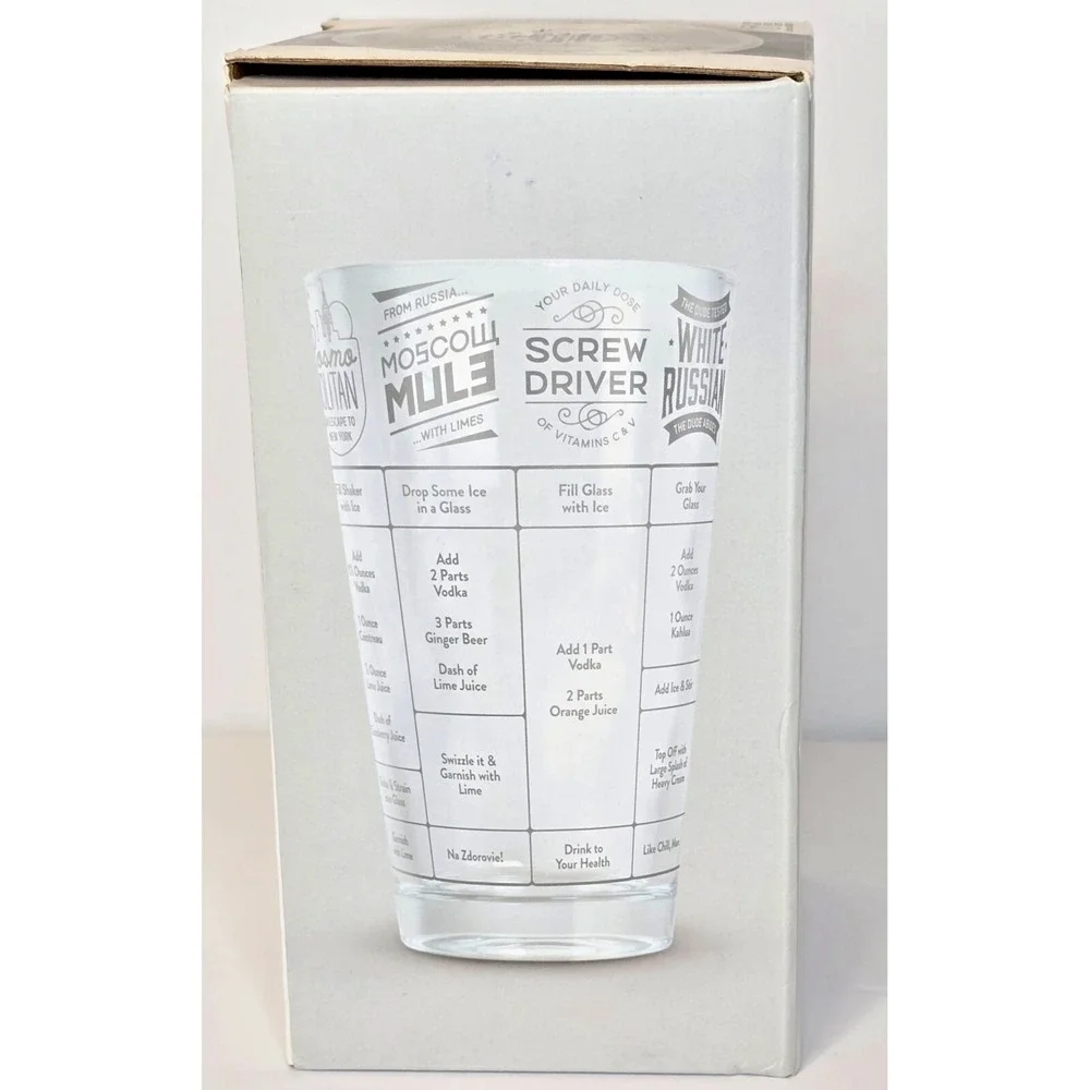 Good Measure Vodka Cocktails‎ Recipe Glass By Fred *NEW IN BOX*